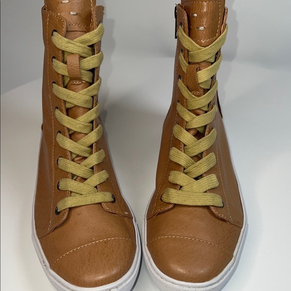 💛NWT WOMENS  KELSI DAGGER BROOKLYN LACE UP LEATHER HIGH TOP BOOTS SIZE 8.5 - Picture 10 of 10